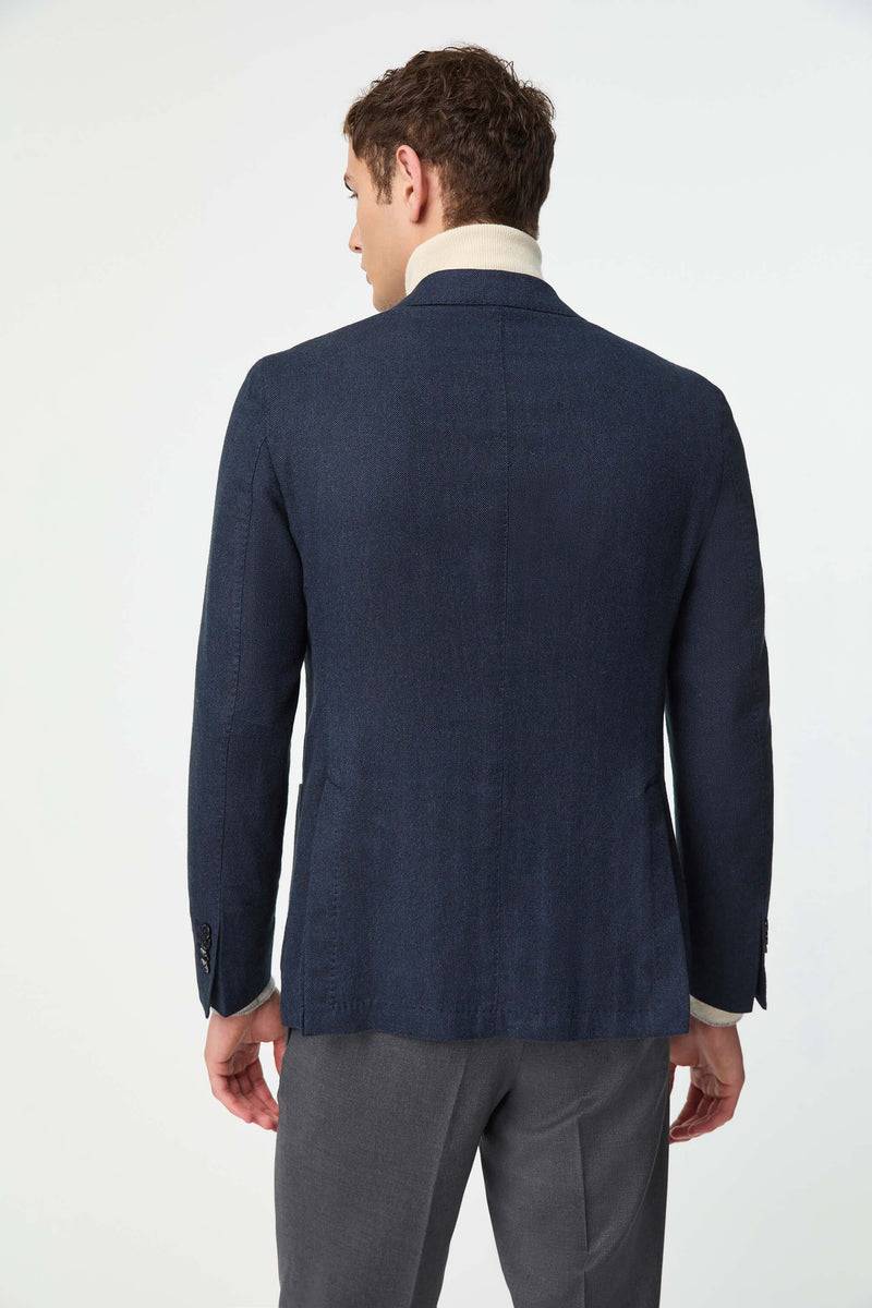 Lubiam Giacca Jack Slim Washed Blu Denim Giacca Jack Slim Washed Blu Denim