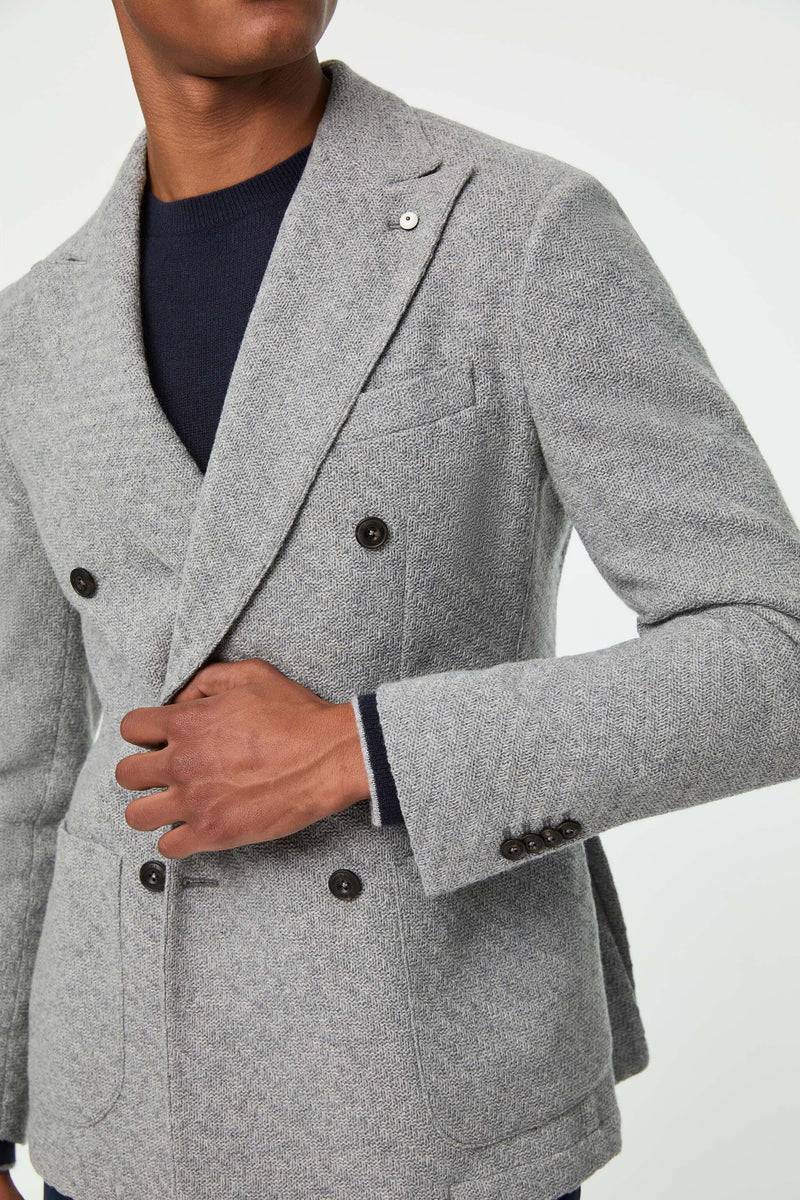 Lubiam Giacca PUNTO Doppiopetto Grigio Ghiaccio Giacca PUNTO Doppiopetto Grigio Ghiaccio