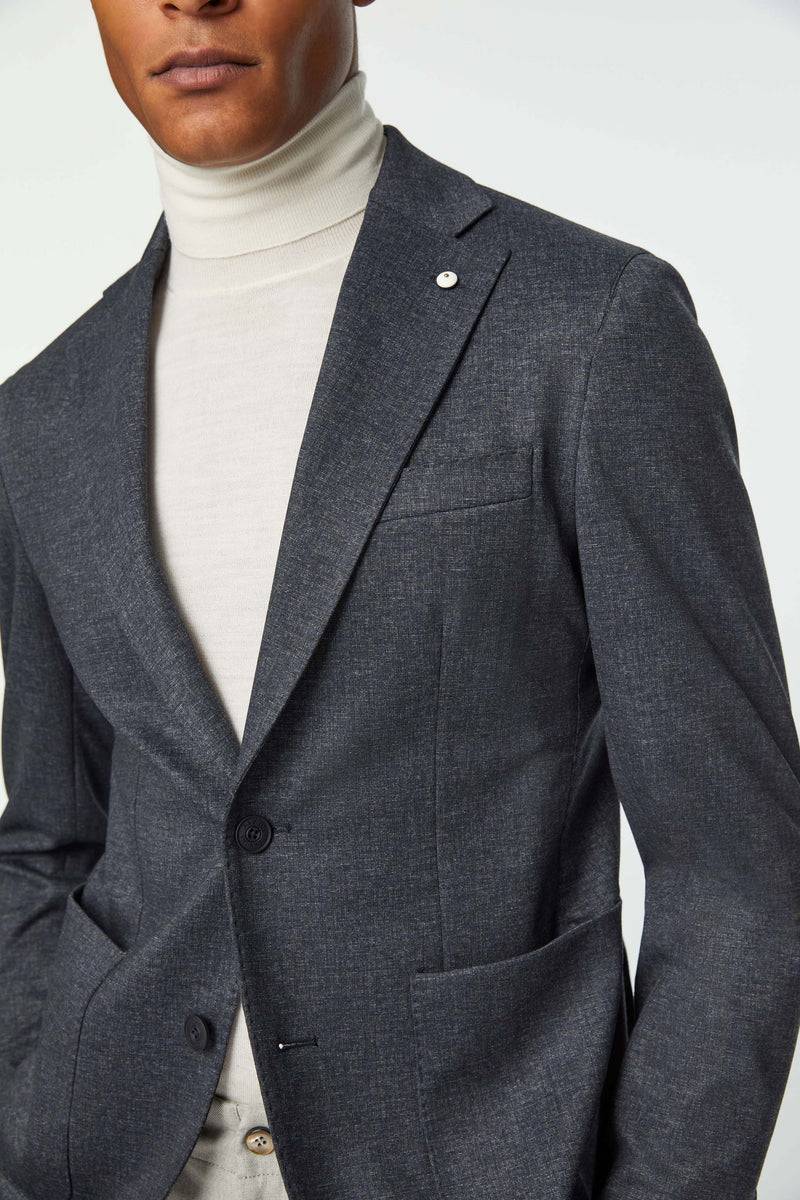 Lubiam Giacca Sam In Jersey Tecnico Blu Giacca Sam In Jersey Tecnico Blu