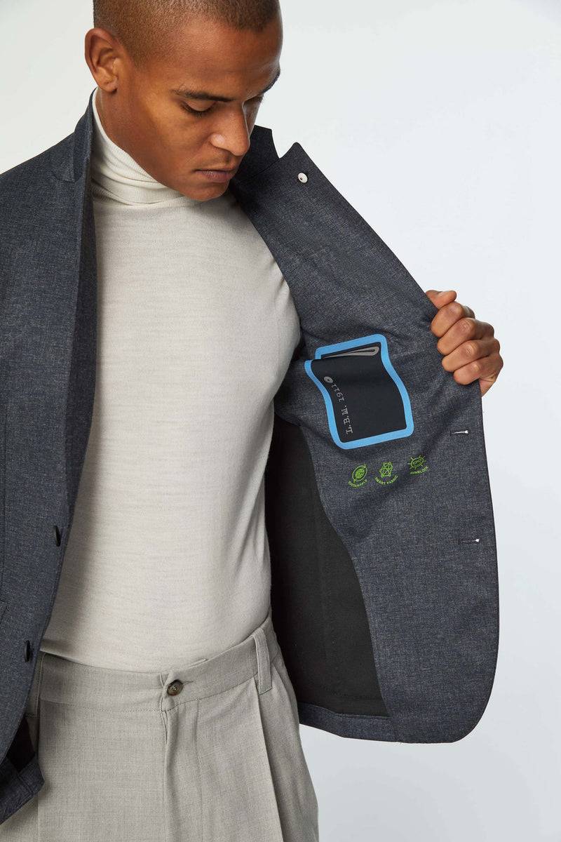 Lubiam Giacca Sam In Jersey Tecnico Blu Giacca Sam In Jersey Tecnico Blu