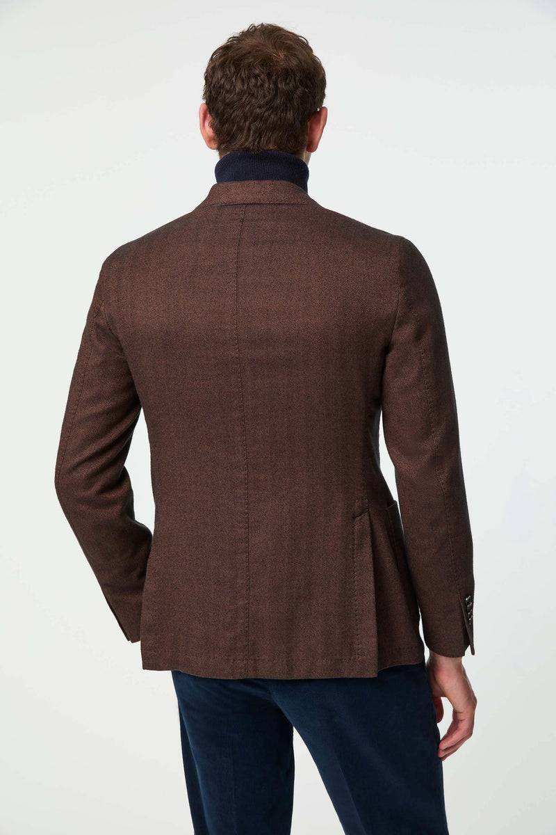 Lubiam Giacca TOM Doppiopetto Lavata Marrone Giacca TOM Doppiopetto Lavata Marrone