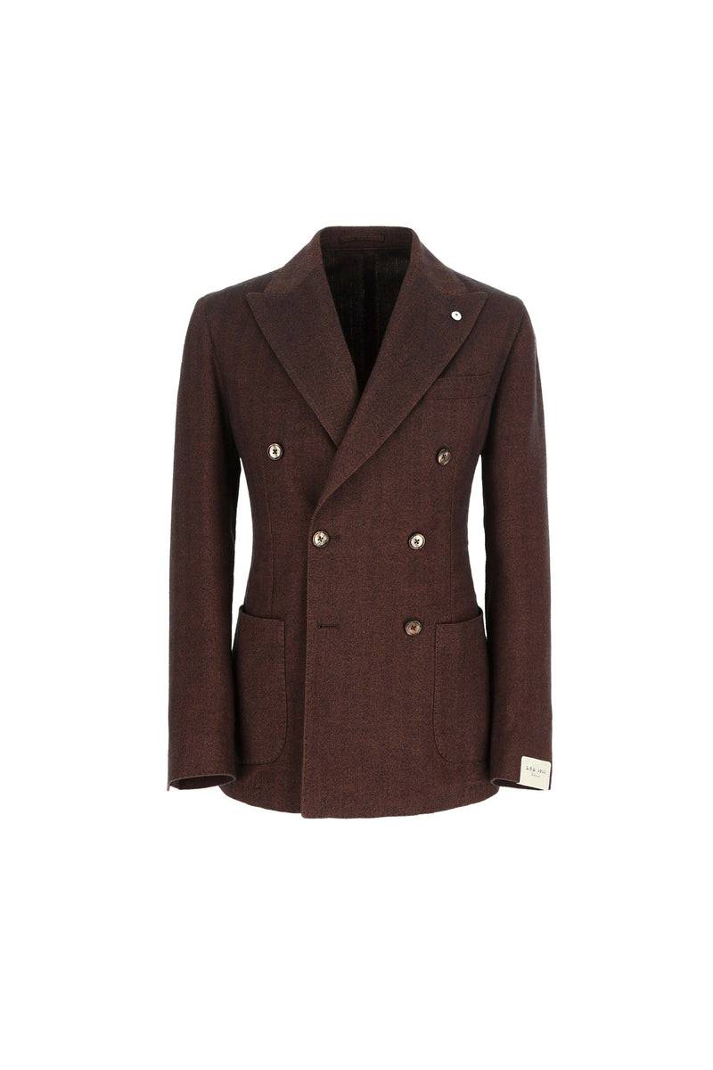 Lubiam Giacca TOM Doppiopetto Lavata Marrone Giacca TOM Doppiopetto Lavata Marrone