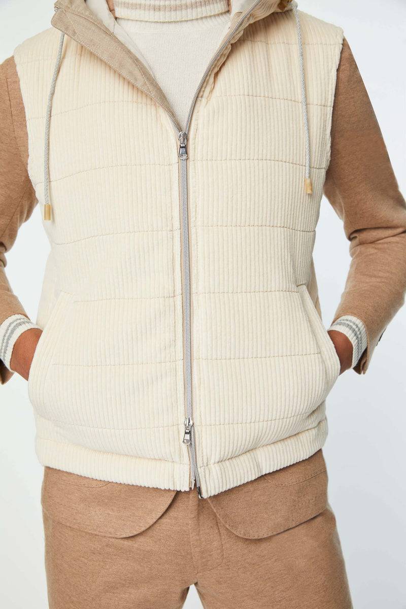 Lubiam Gilet Imbottito Bianco Avorio Gilet Imbottito Bianco Avorio