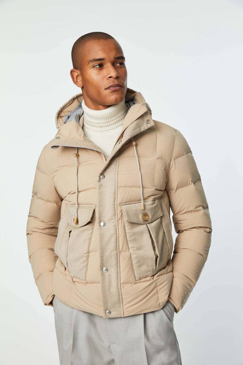 Lubiam Giubbino imbottito con cappuccio beige Giubbino imbottito con cappuccio beige