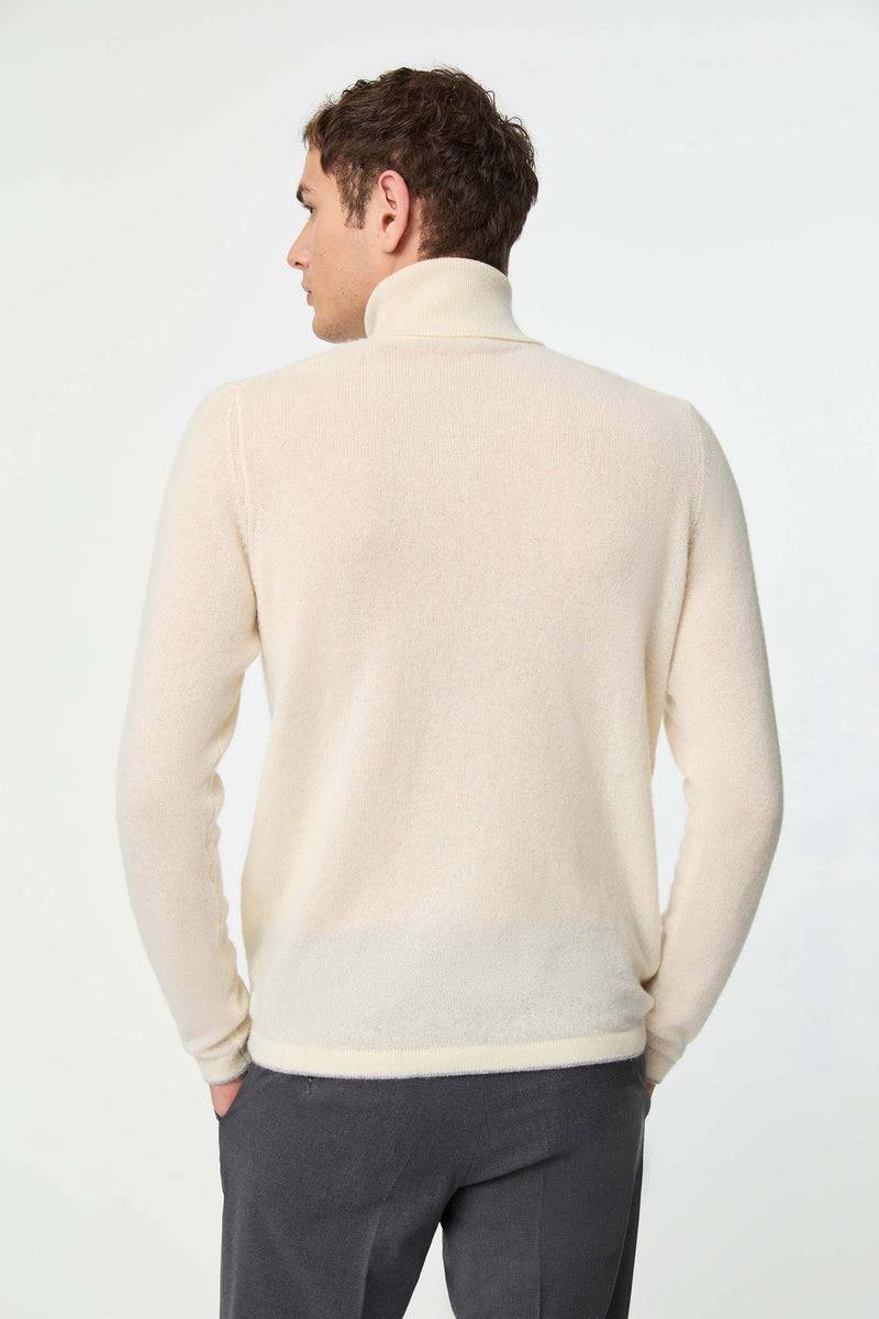 Lubiam Maglia Dolcevita Bianco Latte In Cashmere Maglia Dolcevita Bianco Latte In Cashmere