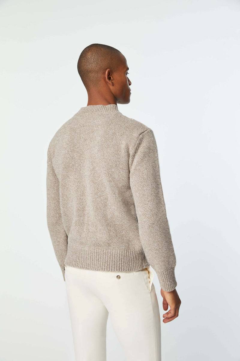 Lubiam Maglia Dolcevita Con Treccia Nocciola Maglia Dolcevita Con Treccia Nocciola