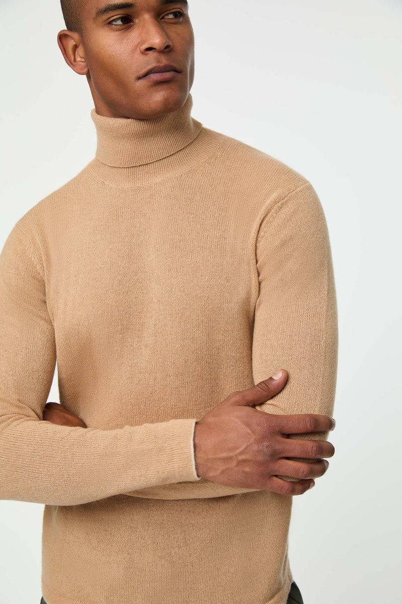 Lubiam Maglia Dolcevita In Cashmere Beige Maglia Dolcevita In Cashmere Beige