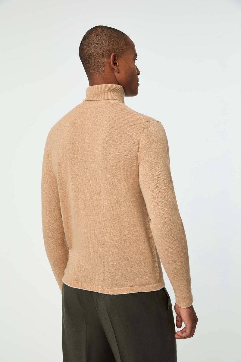 Lubiam Maglia Dolcevita In Cashmere Beige Maglia Dolcevita In Cashmere Beige