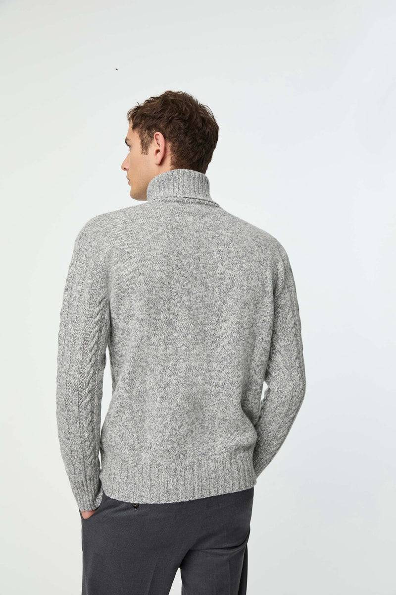 Lubiam Maglia Dolcevita Lavorata Grigio Melange Maglia Dolcevita Lavorata Grigio Melange