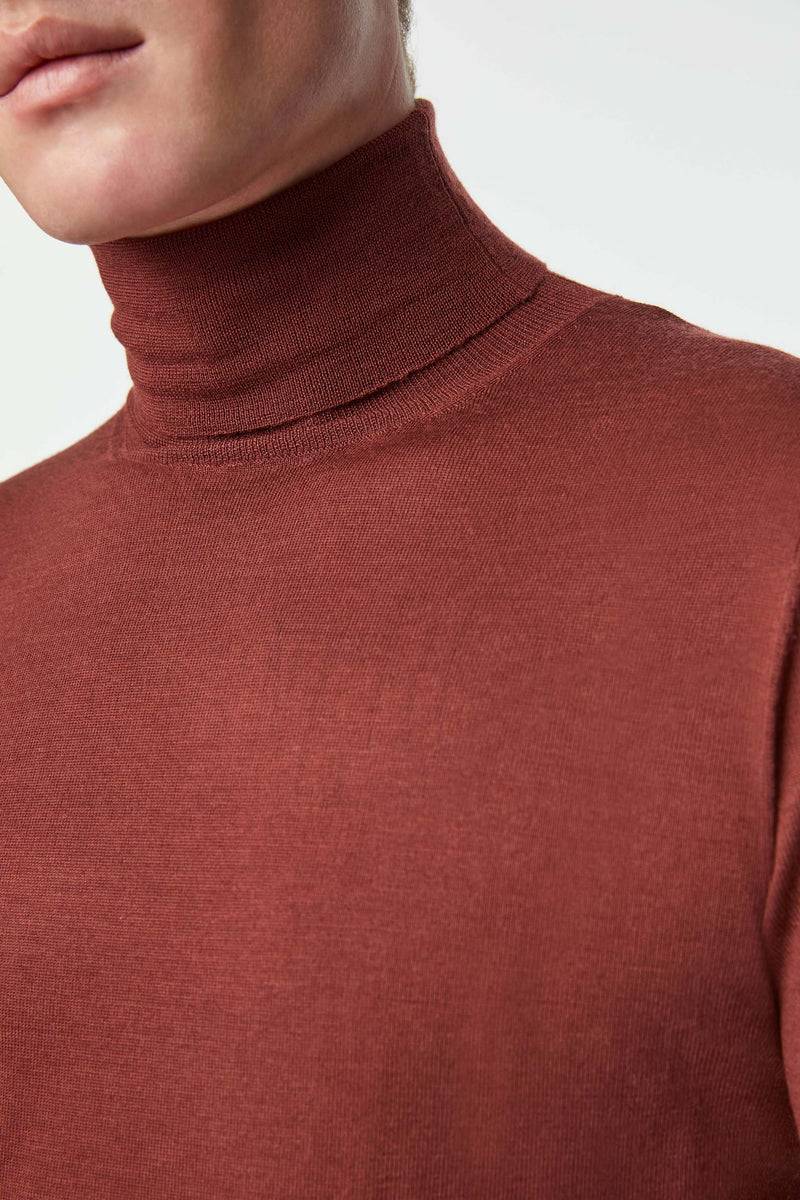 Lubiam Maglia Dolcevita Leggera Bordeaux Maglia Dolcevita Leggera Bordeaux