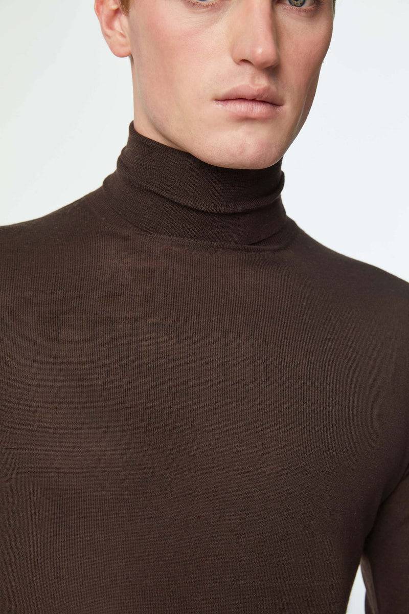 Lubiam Maglia Dolcevita Leggera Marrone Maglia Dolcevita Leggera Marrone