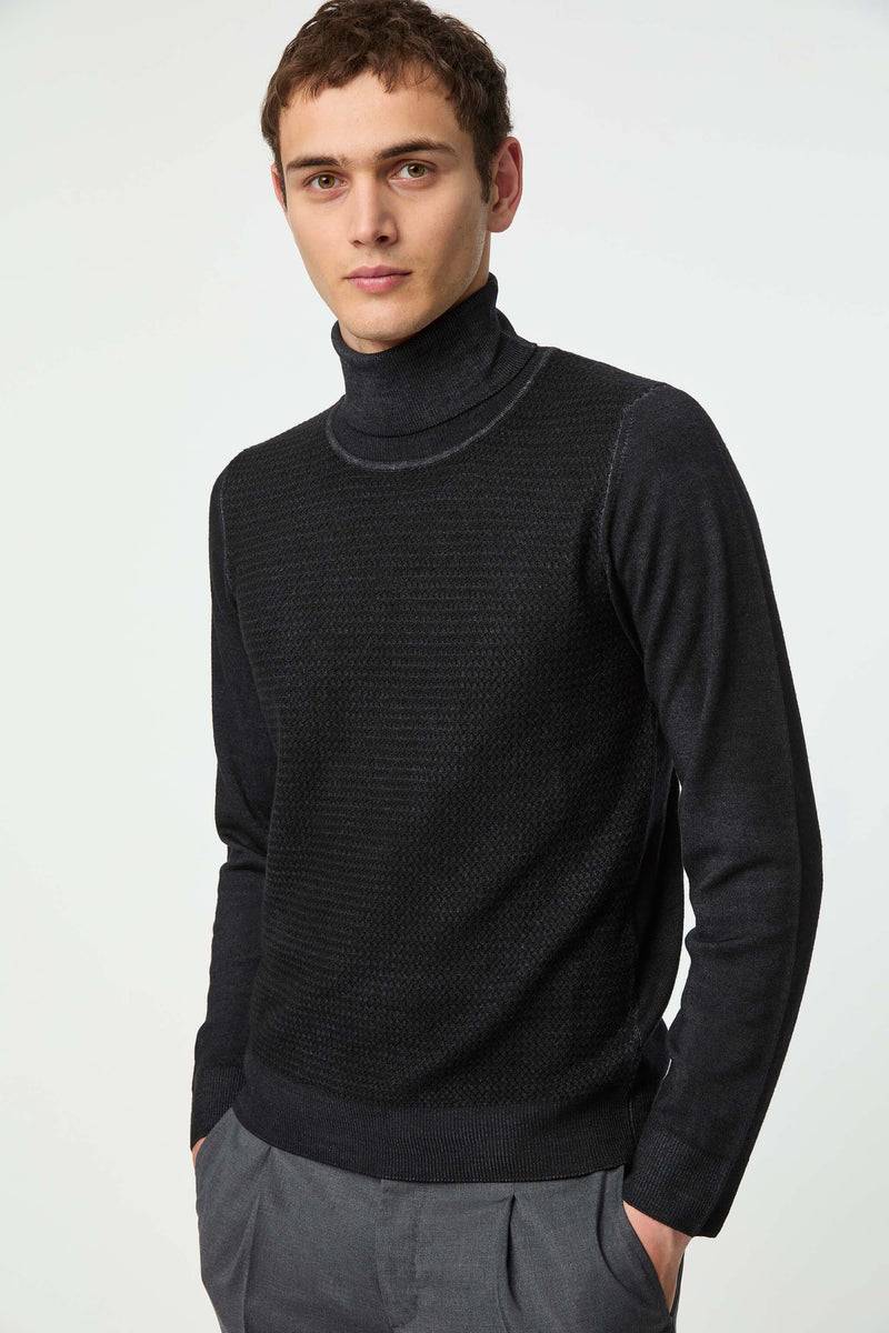 Lubiam Maglia dolcevita tinto capo nero Maglia dolcevita tinto capo nero