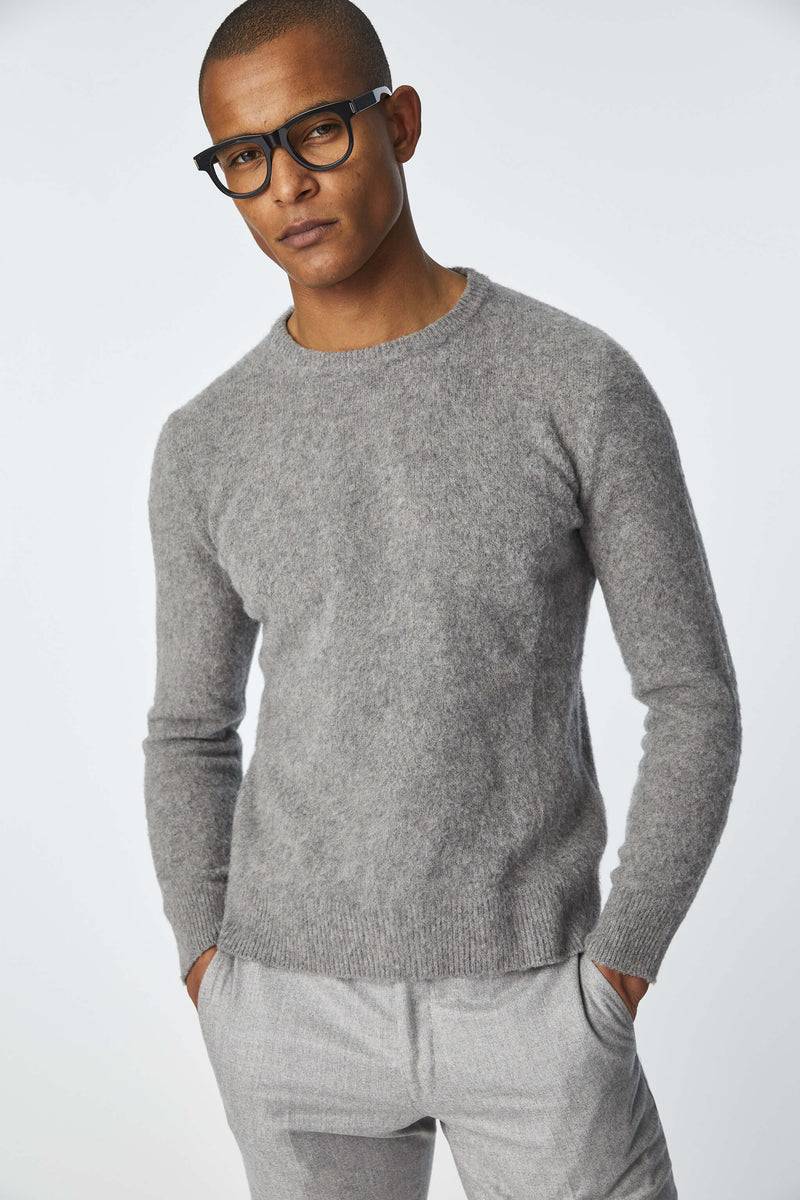 Lubiam Maglia girocollo leggera grigia melange Maglia girocollo leggera grigia melange