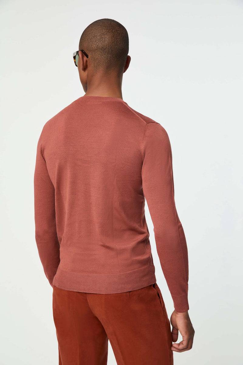 Lubiam Maglia Girocollo Leggera Ruggine Maglia Girocollo Leggera Ruggine