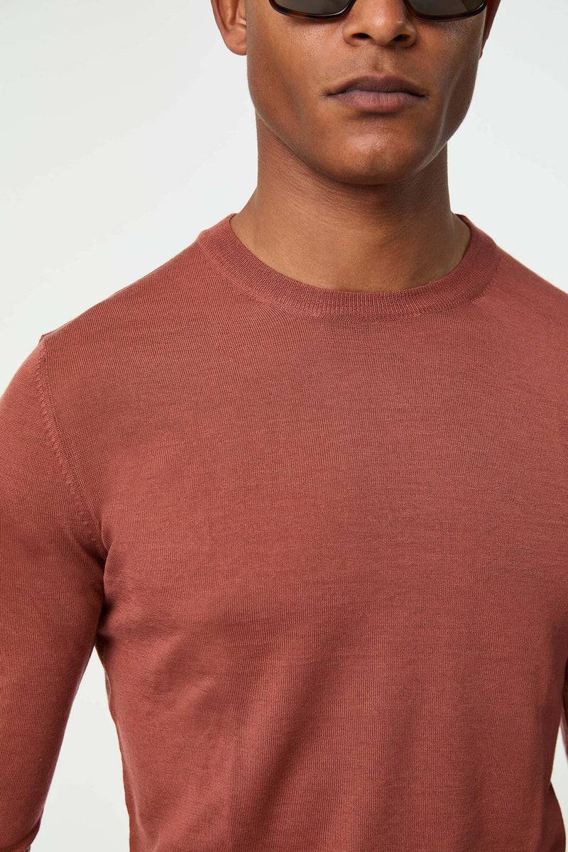 Lubiam Maglia Girocollo Leggera Ruggine Maglia Girocollo Leggera Ruggine