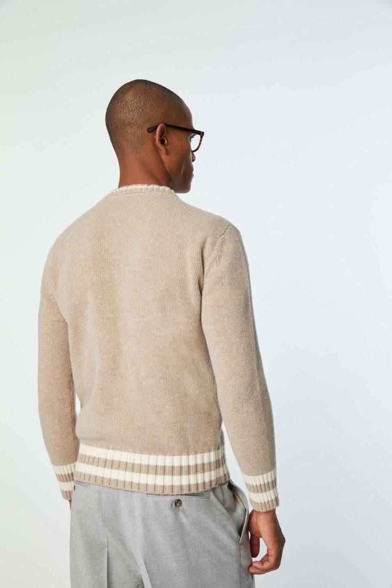 Lubiam Maglia Girocollo Tinto Capo Beige Maglia Girocollo Tinto Capo Beige