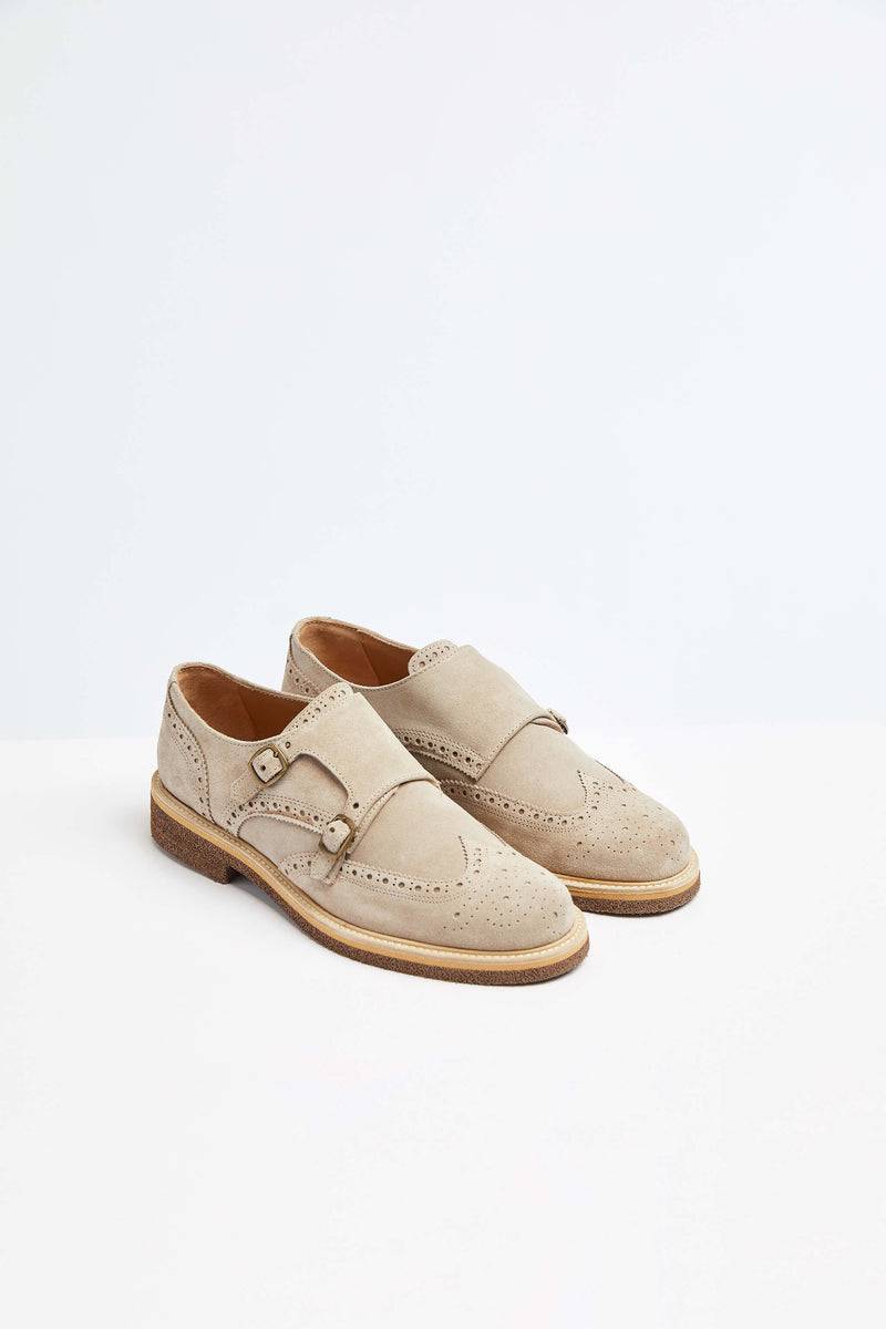 Lubiam Monkstrap In Pelle Beige Monkstrap In Pelle Beige