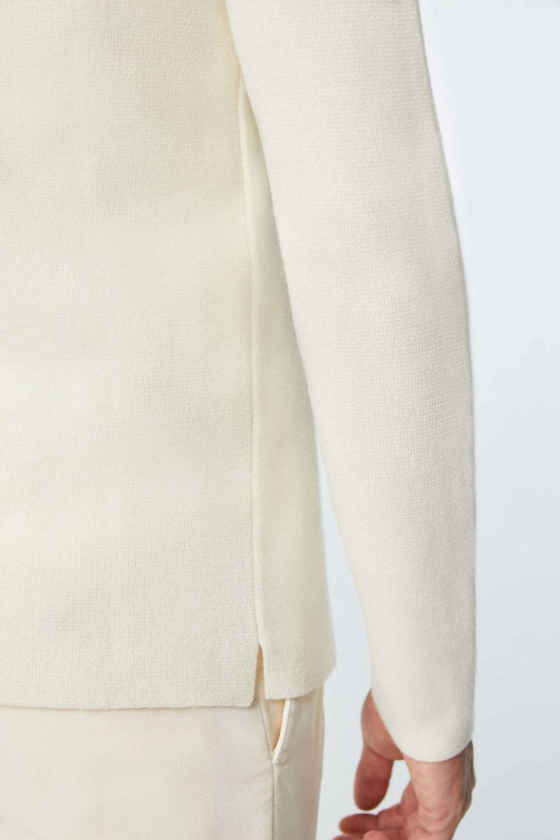 Lubiam Overshirt In Maglia Calata Bianca Overshirt In Maglia Calata Bianca