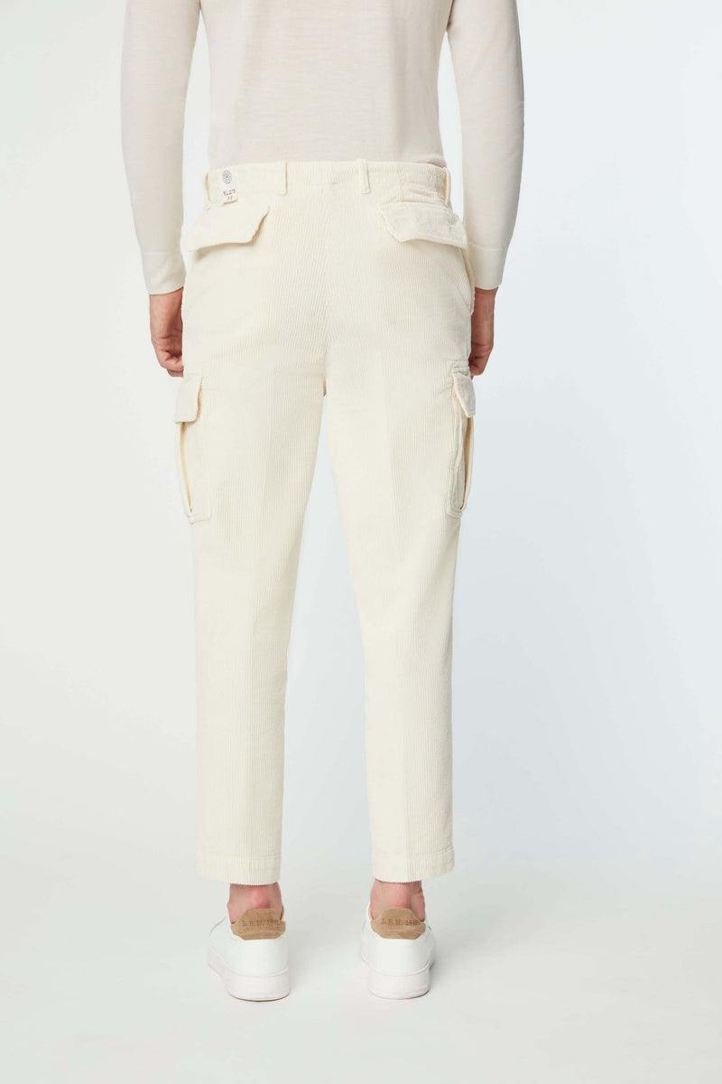 Lubiam Pantalone CARGO Bianco Avorio Pantalone CARGO Bianco Avorio