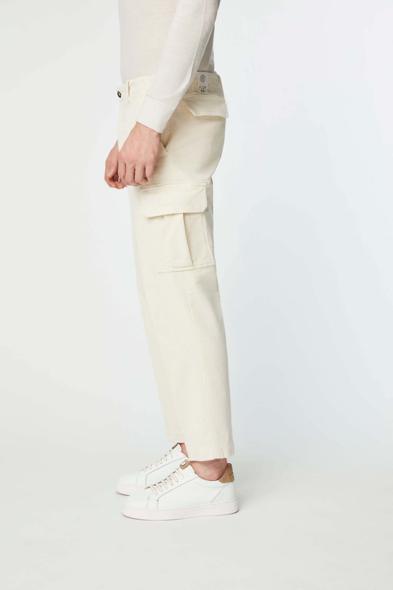 Lubiam Pantalone CARGO Bianco Avorio Pantalone CARGO Bianco Avorio