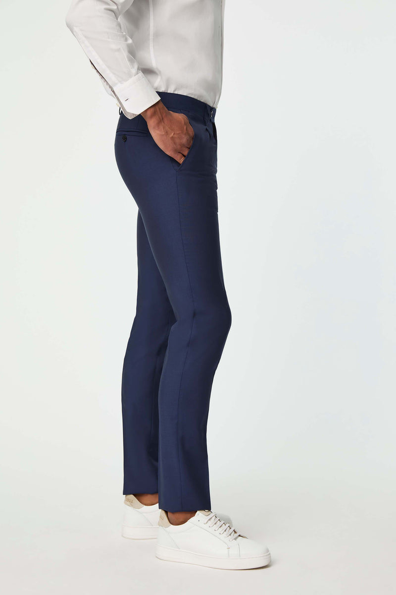 Lubiam Pantalone Duetto MAI TAI In Lana Blu Elettrico Pantalone Duetto MAI TAI In Lana Blu Elettrico