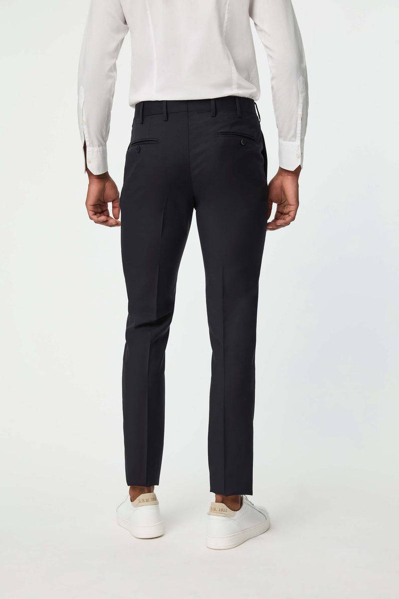 Lubiam Pantalone Duetto MAI TAI In Lana Blu Scuro Pantalone Duetto MAI TAI In Lana Blu Scuro