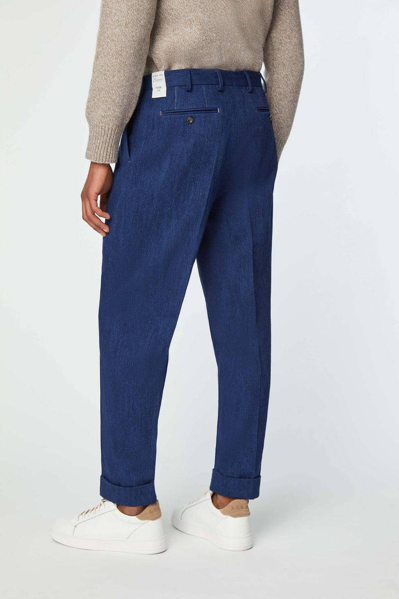 Lubiam Pantalone Jaco Sartorial Indigo Blu Denim Pantalone Jaco Sartorial Indigo Blu Denim