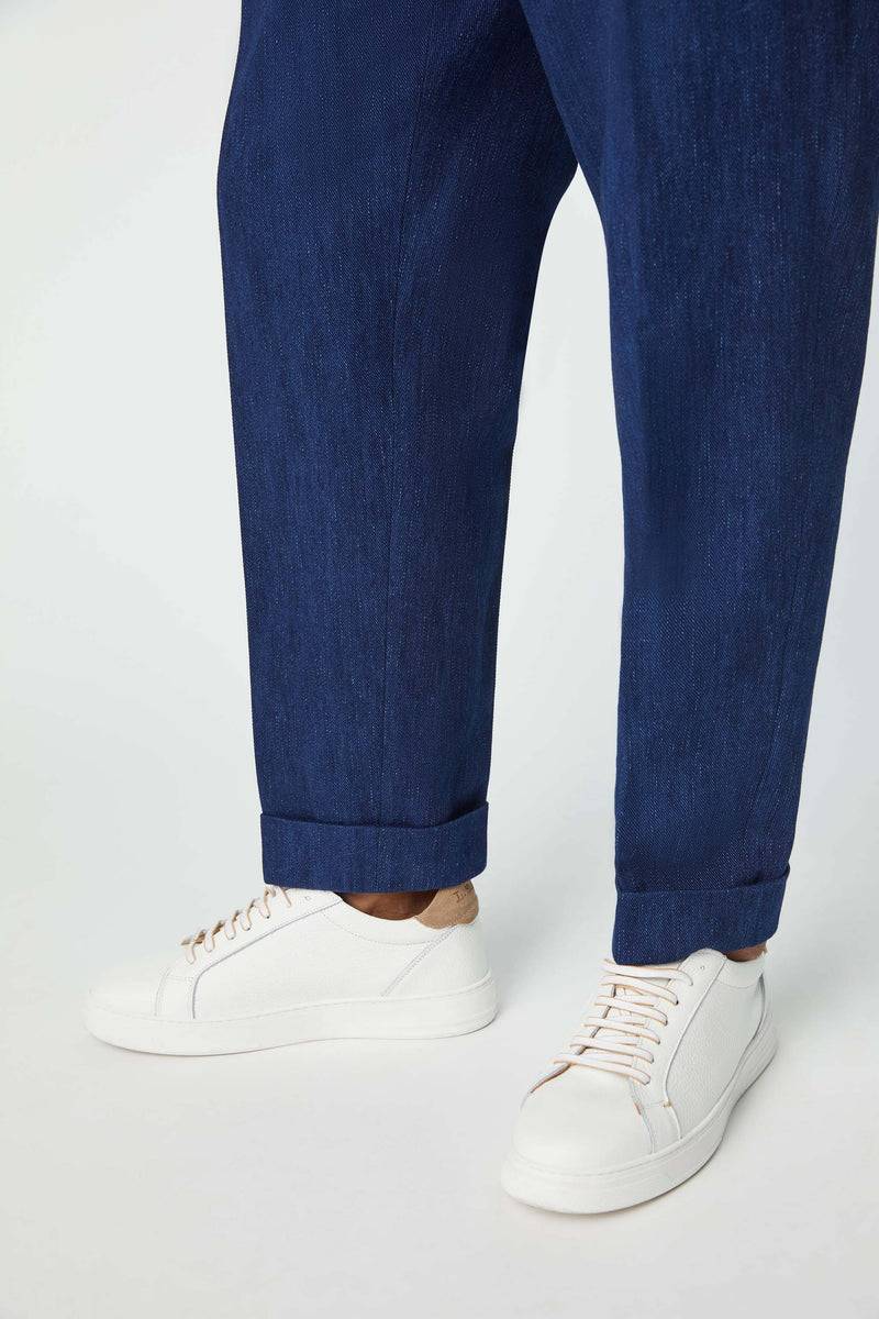 Lubiam Pantalone Jaco Sartorial Indigo Blu Denim Pantalone Jaco Sartorial Indigo Blu Denim