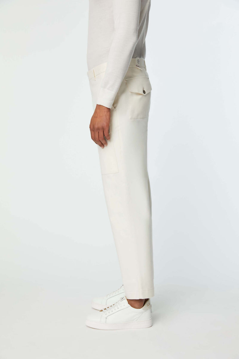 Lubiam Pantalone TONY Non Trattato Bianco Pantalone TONY Non Trattato Bianco