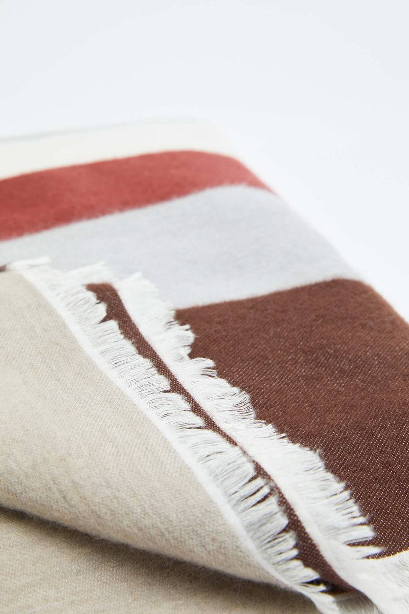 Lubiam Sciarpa In Lana Con Maxi-righe Sciarpa In Lana Con Maxi-righe