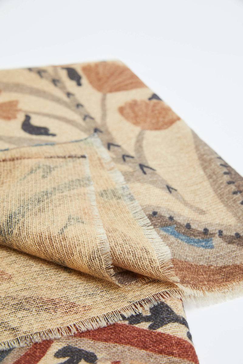 Lubiam Sciarpa In Lana Stampa Floreale Sciarpa In Lana Stampa Floreale