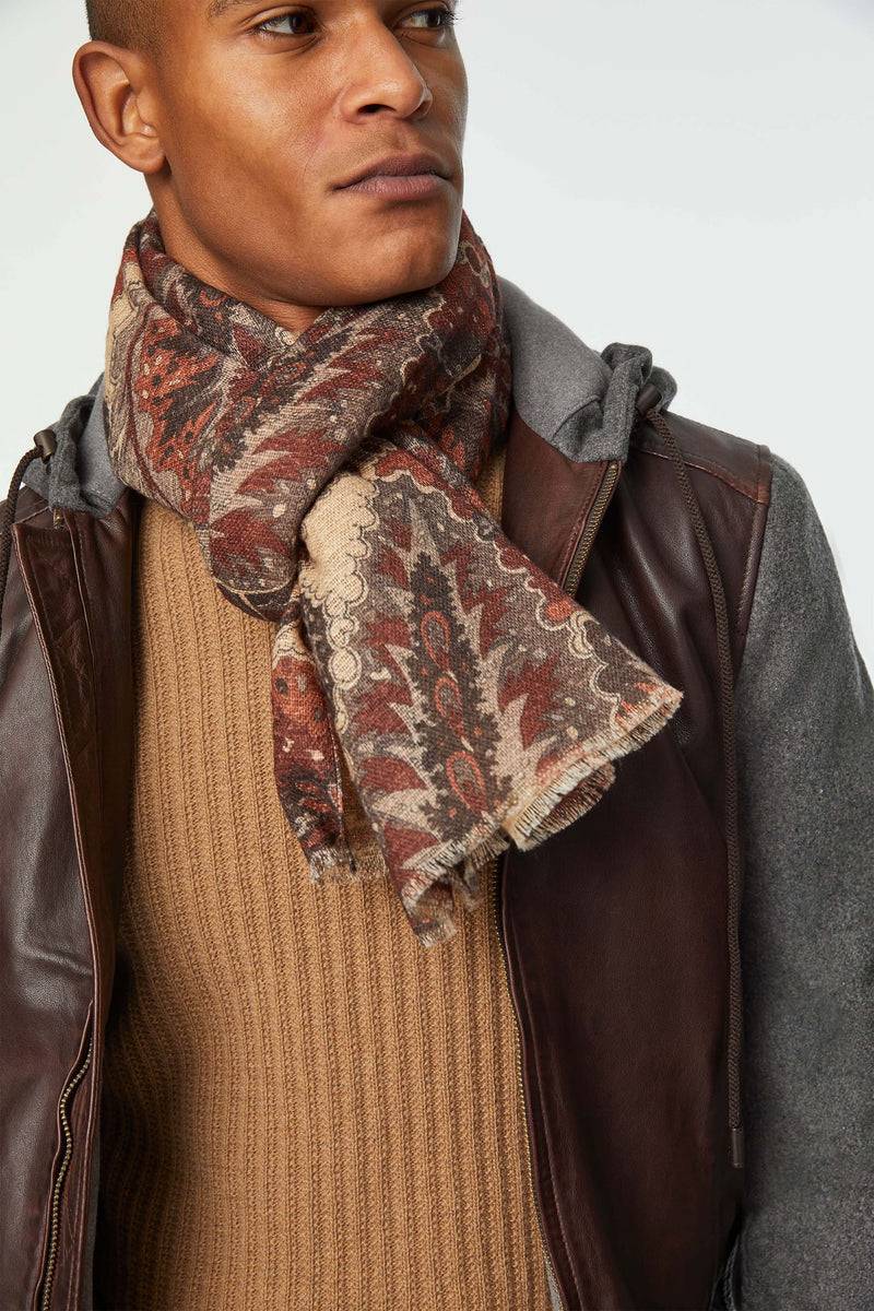 Lubiam Sciarpa in lana stampa floreale Sciarpa in lana stampa floreale