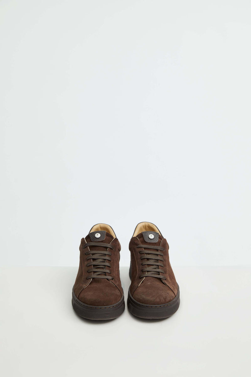 Lubiam Sneaker retro-tennis marrone Sneaker retro-tennis marrone