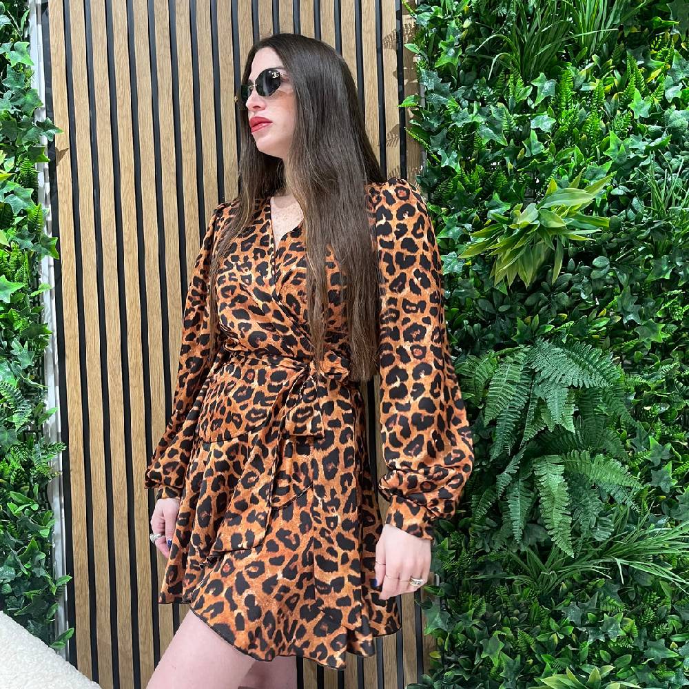 Lovely Sisters Abito A Portafoglio Animalier