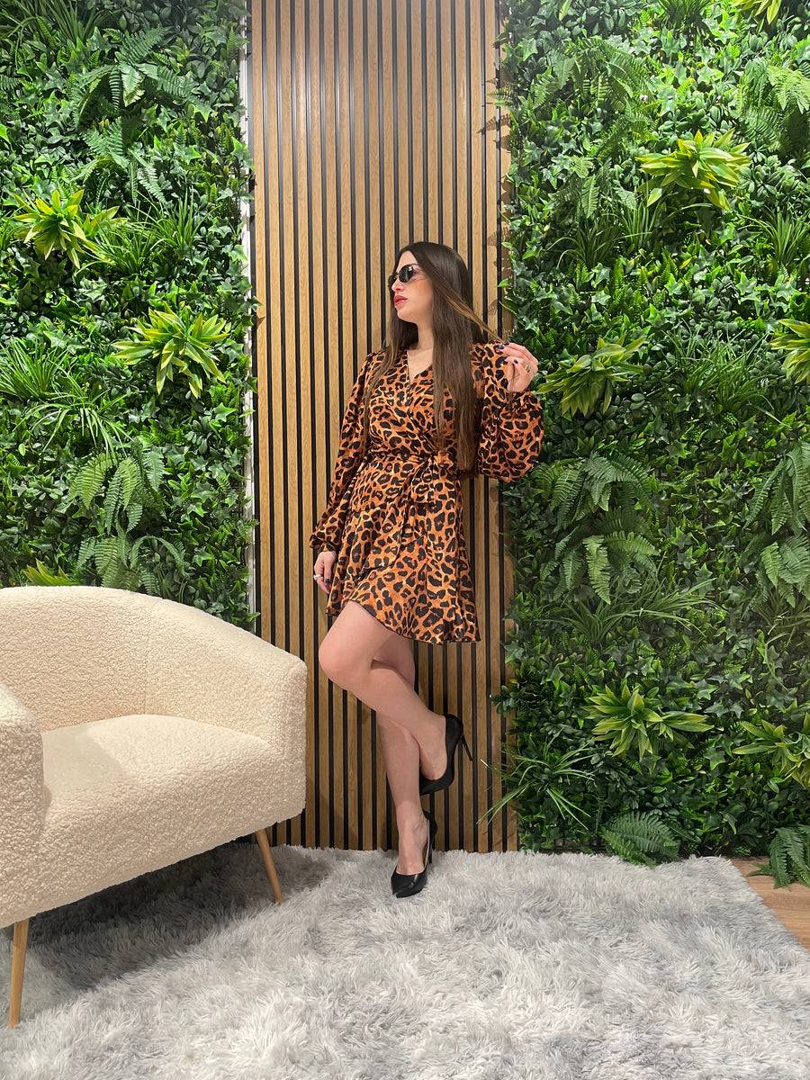 Lovely Sisters Abito A Portafoglio Animalier