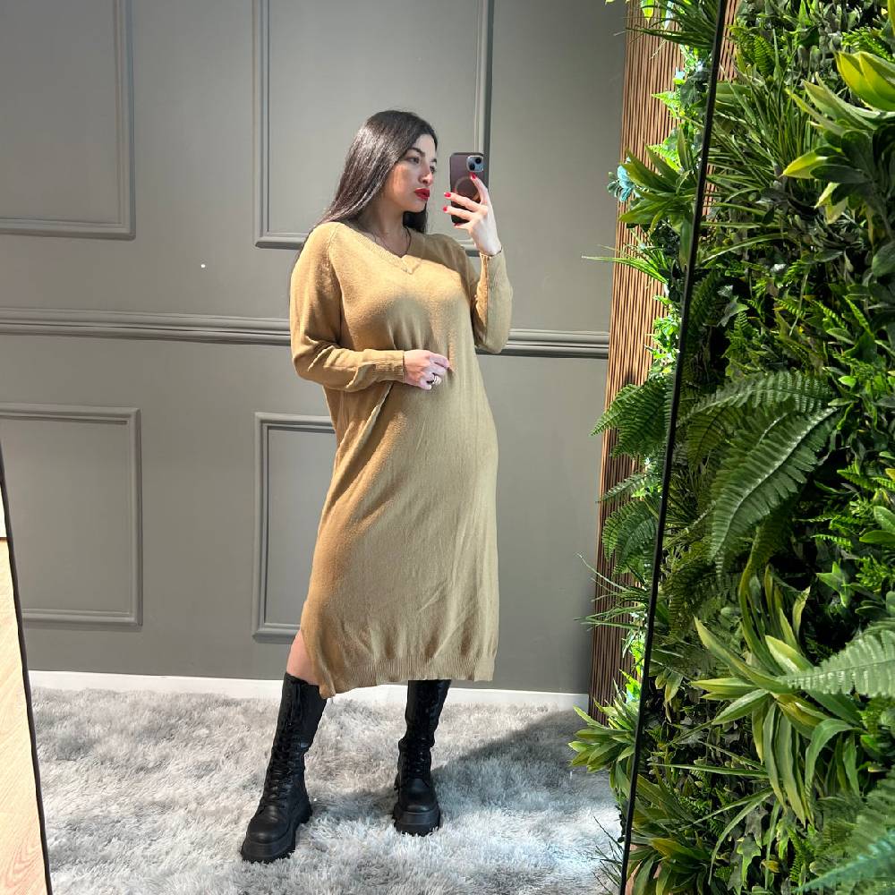 Lovely Sisters Abito Di Lana Scollo A V