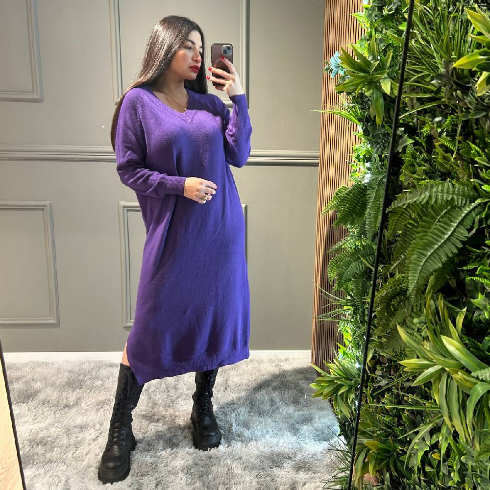 Lovely Sisters Abito Di Lana Scollo A V