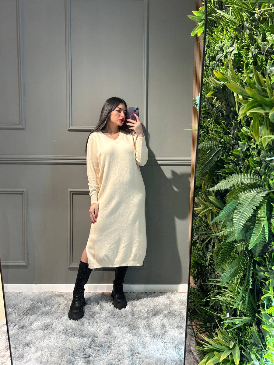 Lovely Sisters Abito Di Lana Scollo A V