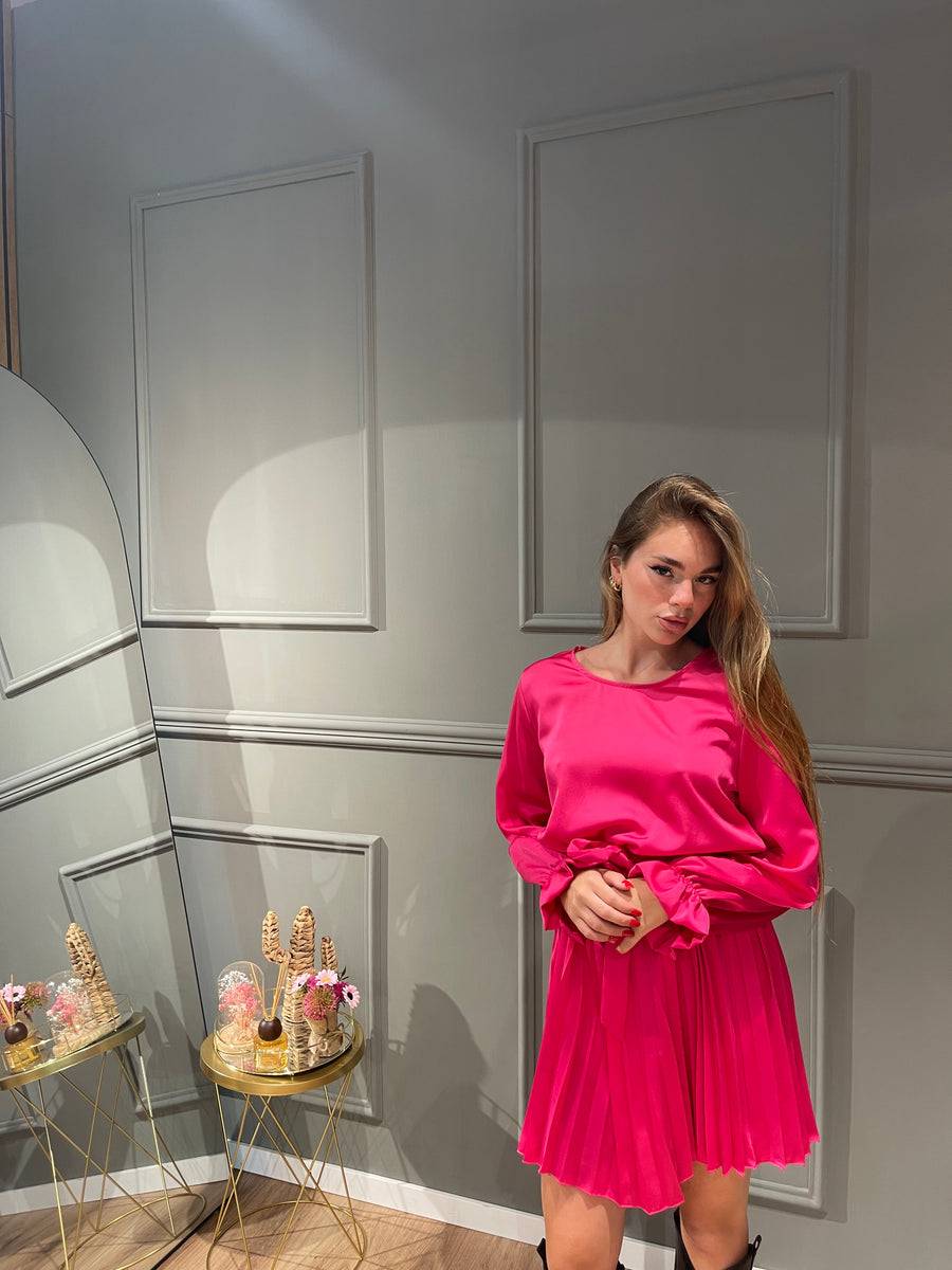 Lovely Sisters Abito Plissè Fuxia