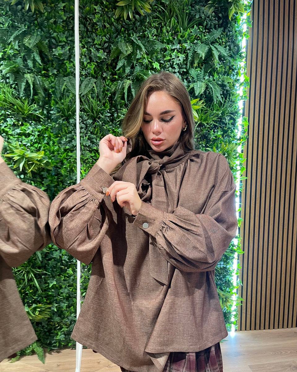 Lovely Sisters Camicia Ampia Marrone