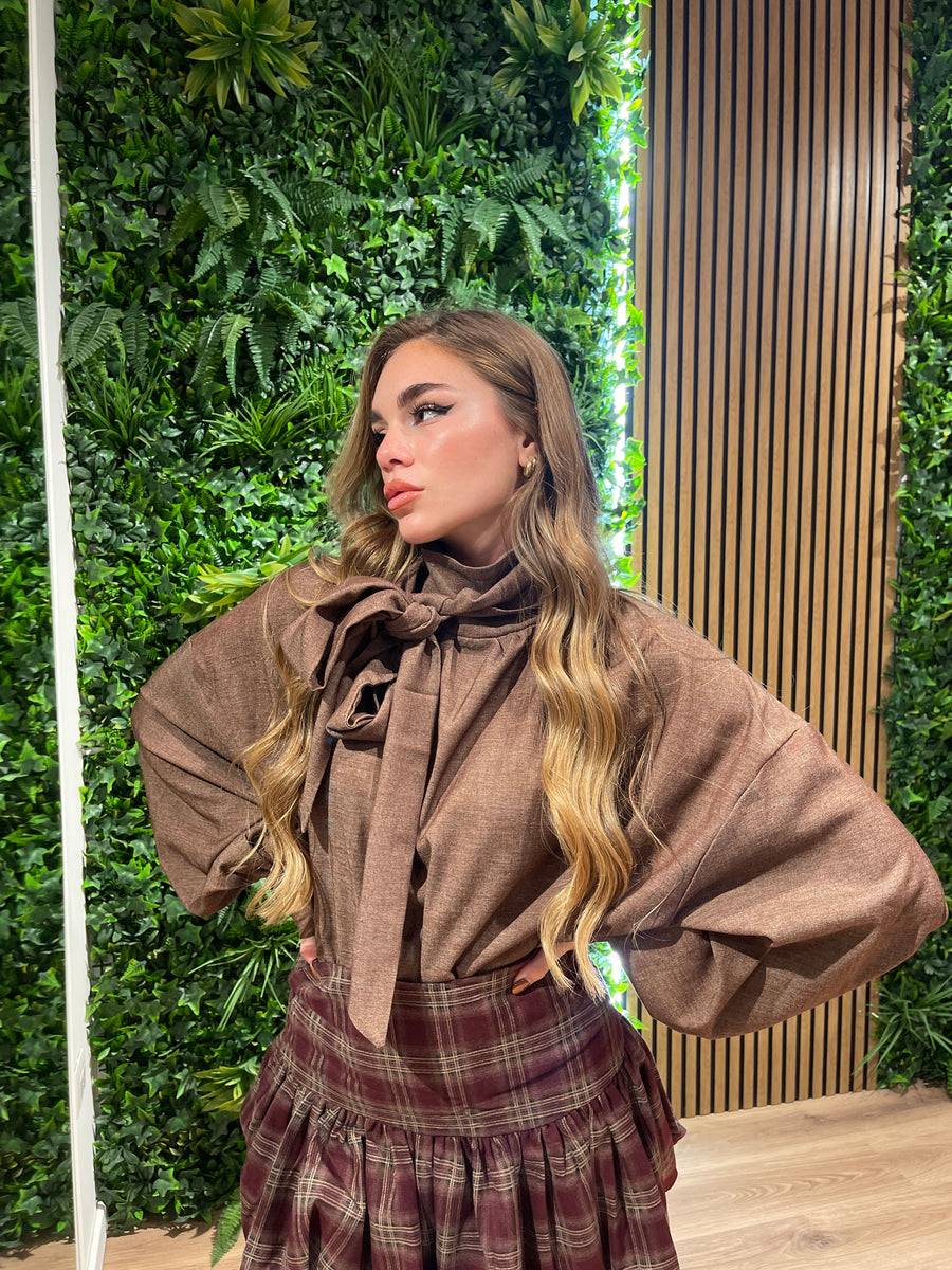 Lovely Sisters Camicia Ampia Marrone