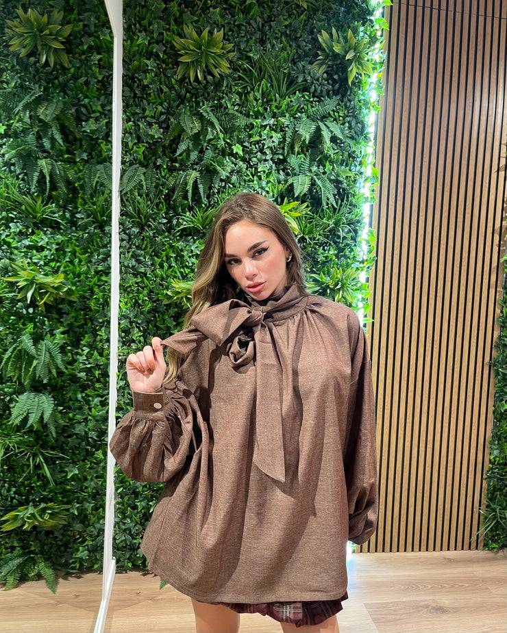 Lovely Sisters Camicia ampia marrone