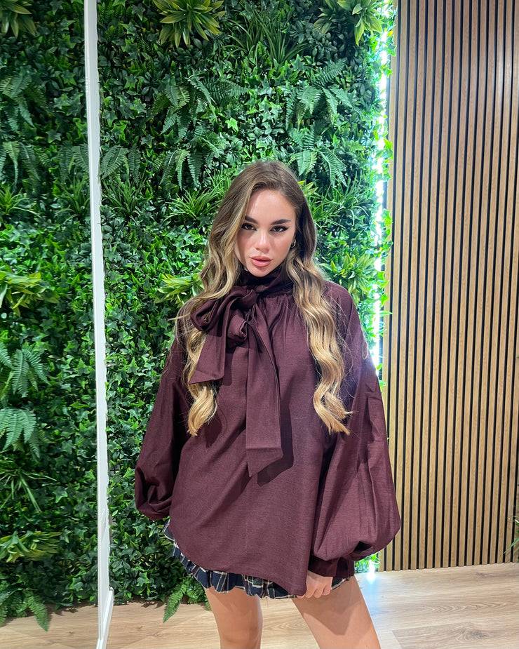 Lovely Sisters Camicia ampia vinaccio