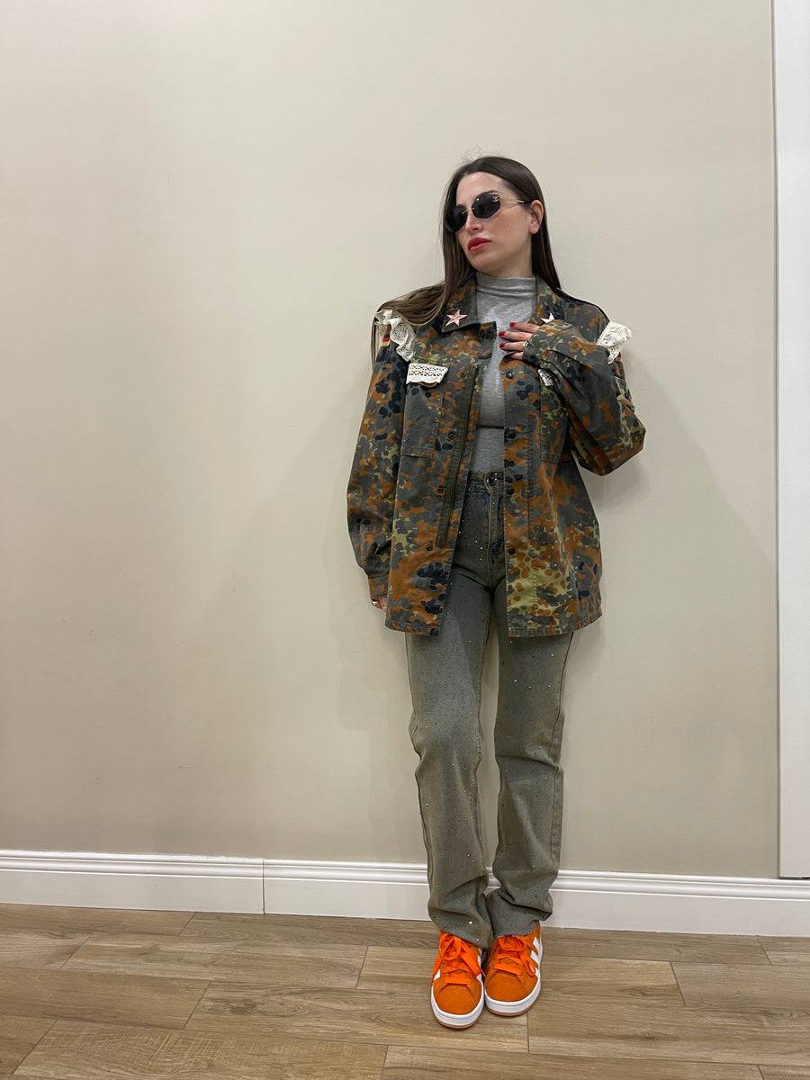 Lovely Sisters Camicia Costumizzata Camouflage