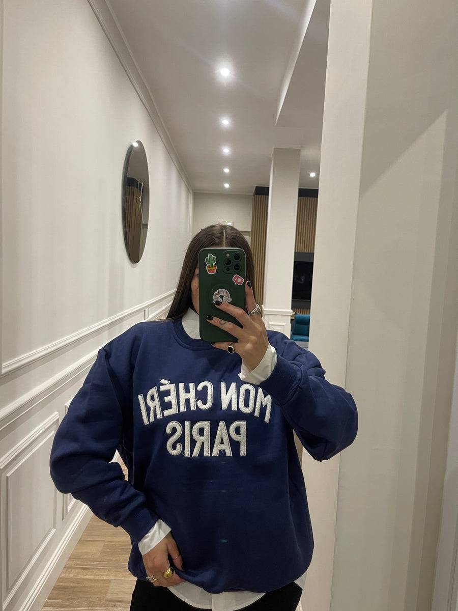 Lovely Sisters Felpa Mon Cheri Blu