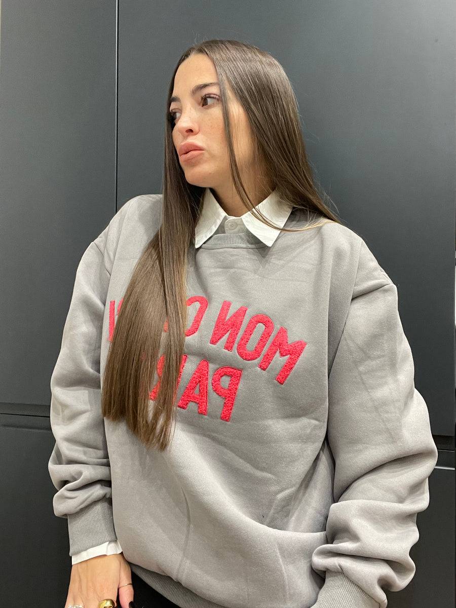 Lovely Sisters Felpa Mon Cheri Grigio