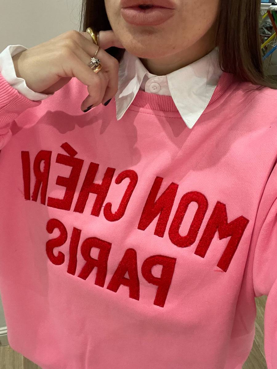 Lovely Sisters Felpa Mon Cheri Rosa