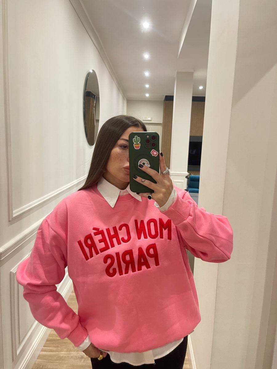 Lovely Sisters Felpa Mon Cheri Rosa