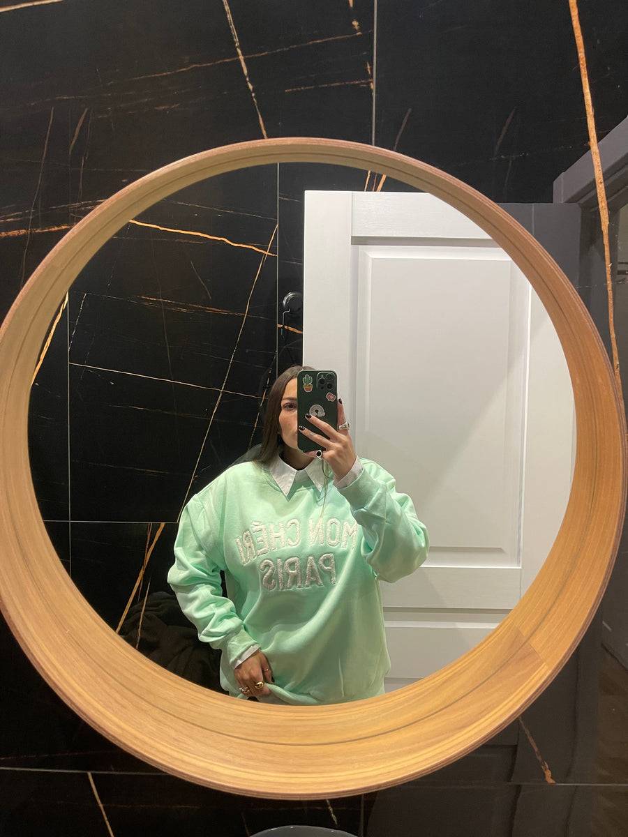 Lovely Sisters Felpa Mon Cheri Verde Acqua