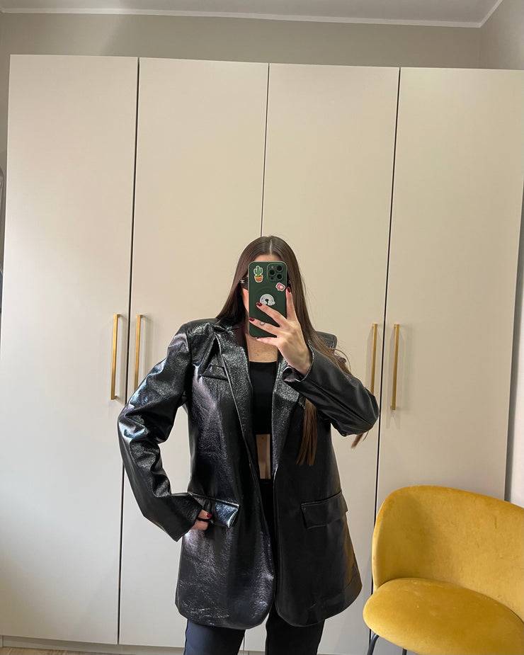 Lovely Sisters Giacca in vinile nera